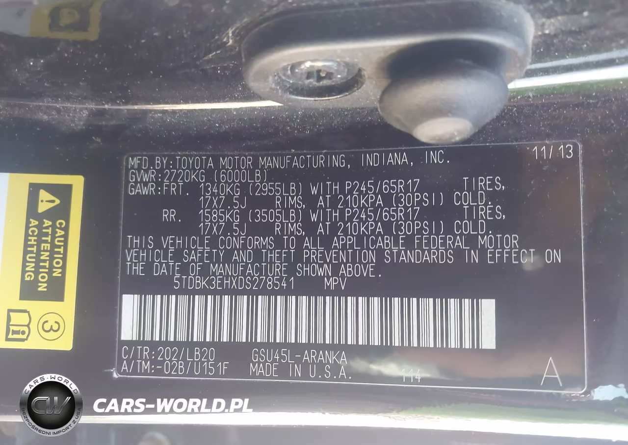 2013 Toyota Highlander Se V6 VIN:5TDBK3EHXDS278541 - 9