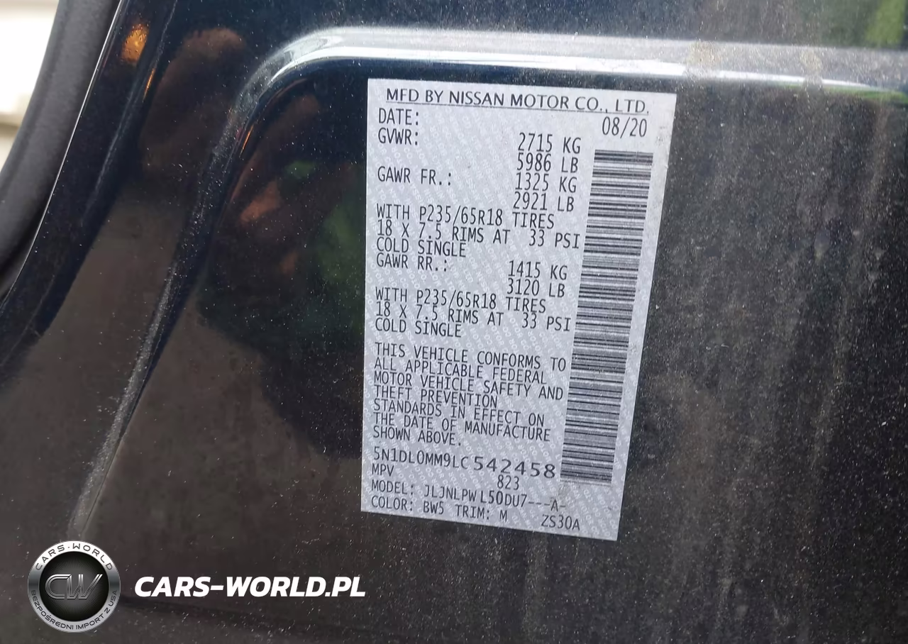 2020 Infiniti Qx60 Pure Awd VIN:5N1DL0MM9LC542458 - 9
