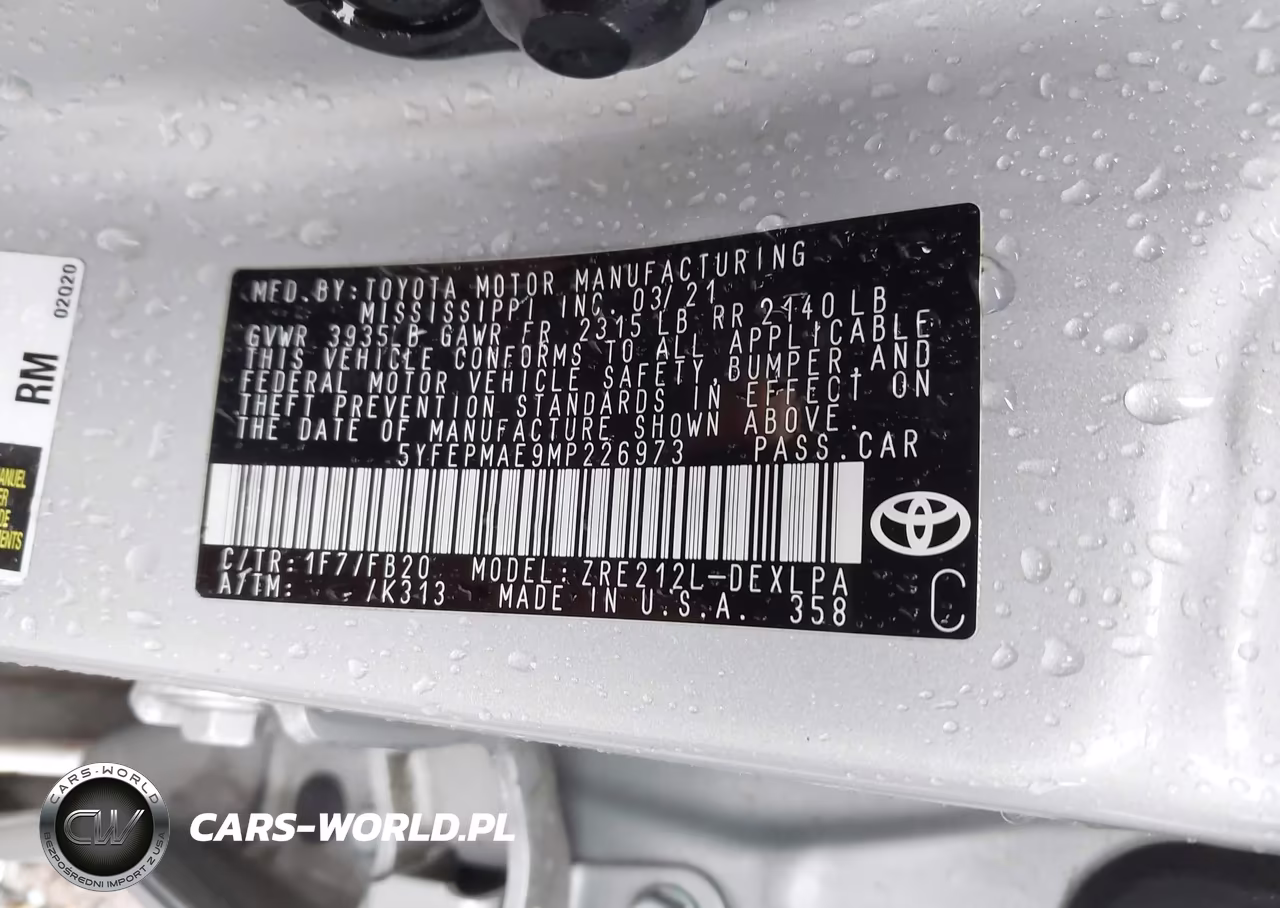 2021 Toyota Corolla Le VIN:5YFEPMAE9MP226973 - 9