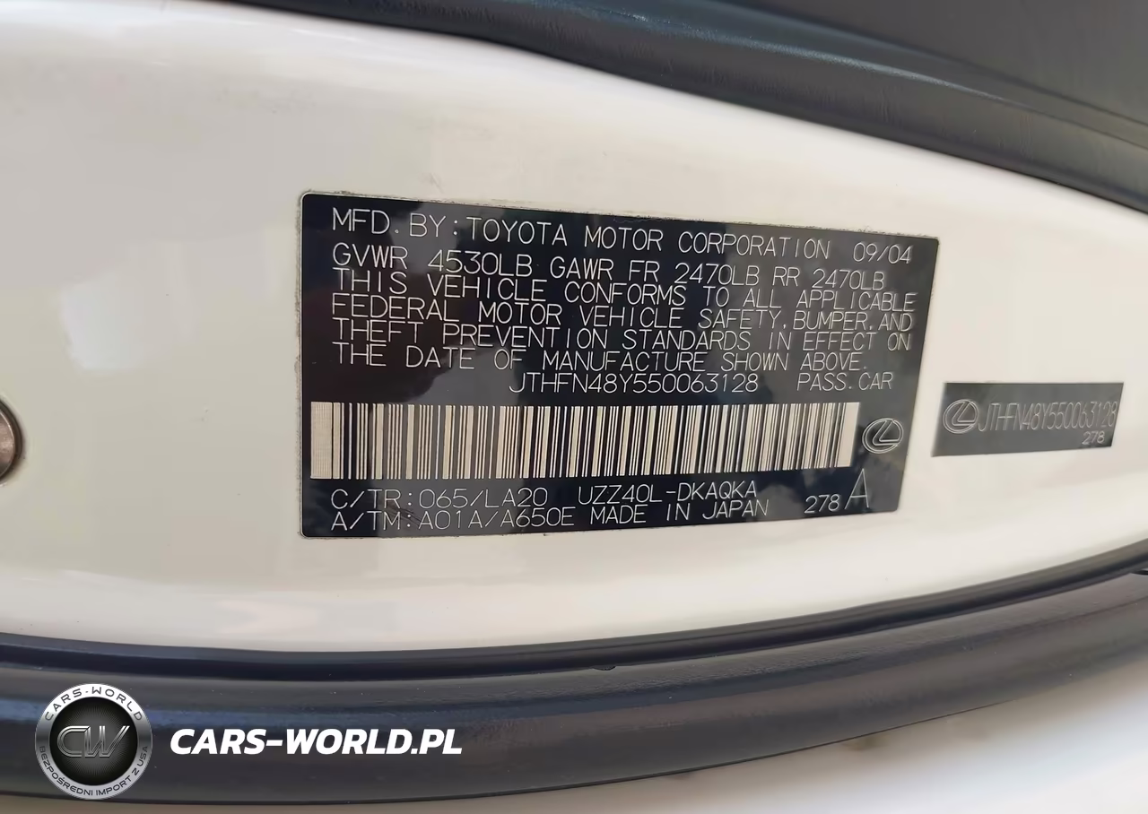 2005 Lexus Sc 430 VIN:JTHFN48Y550063128 - 9