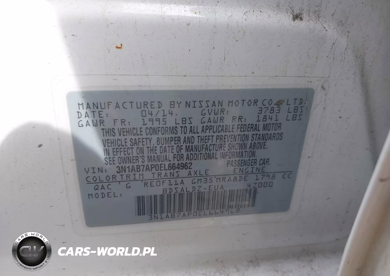 2014 Nissan Sentra Sv VIN:3N1AB7AP0EL664962 - 9