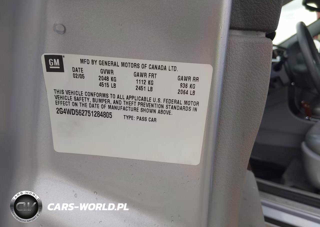 2005 Buick Lacrosse Cxl VIN:2G4WD562751284805 - 9