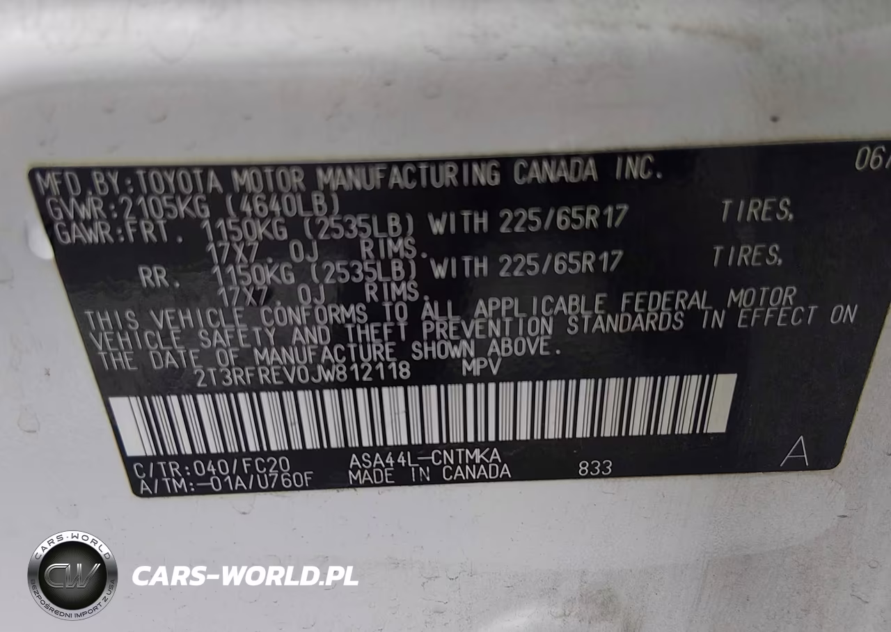 2018 Toyota Rav4 Xle VIN:2T3RFREV0JW812118 - 9