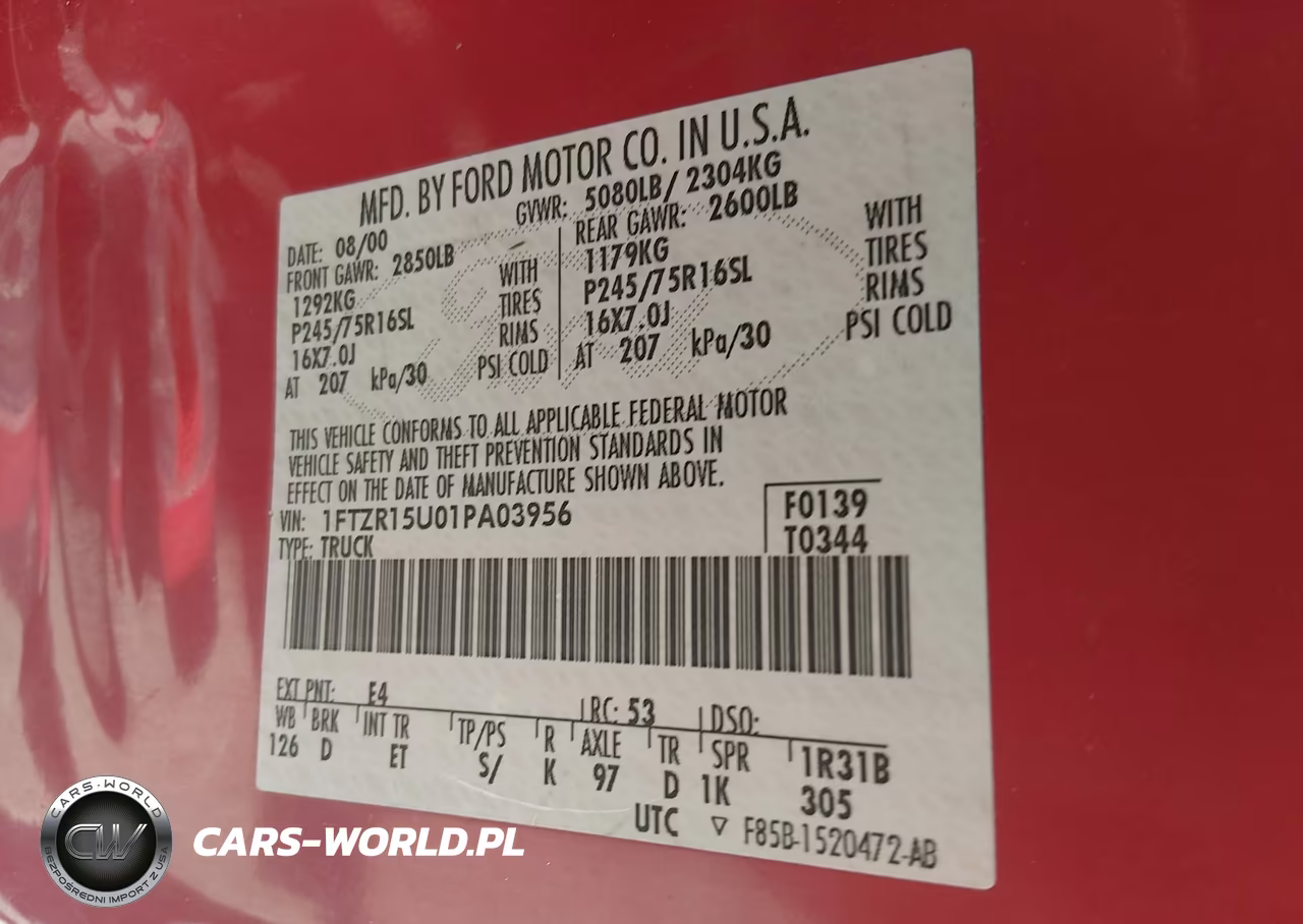 2001 Ford Ranger Edge-Xlt VIN:1FTZR15U01PA03956 - 9