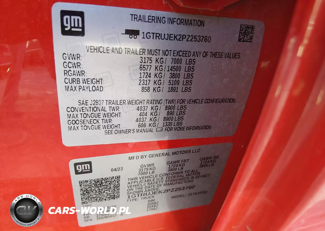 2023 GMC Sierra 1500 4Wd Standard Box Elevation With 3Vl VIN:1GTRUJEK2PZ253760 - 9