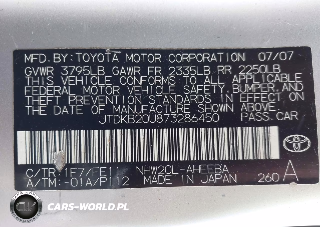 2007 Toyota Prius VIN:JTDKB20U873286450 - 9