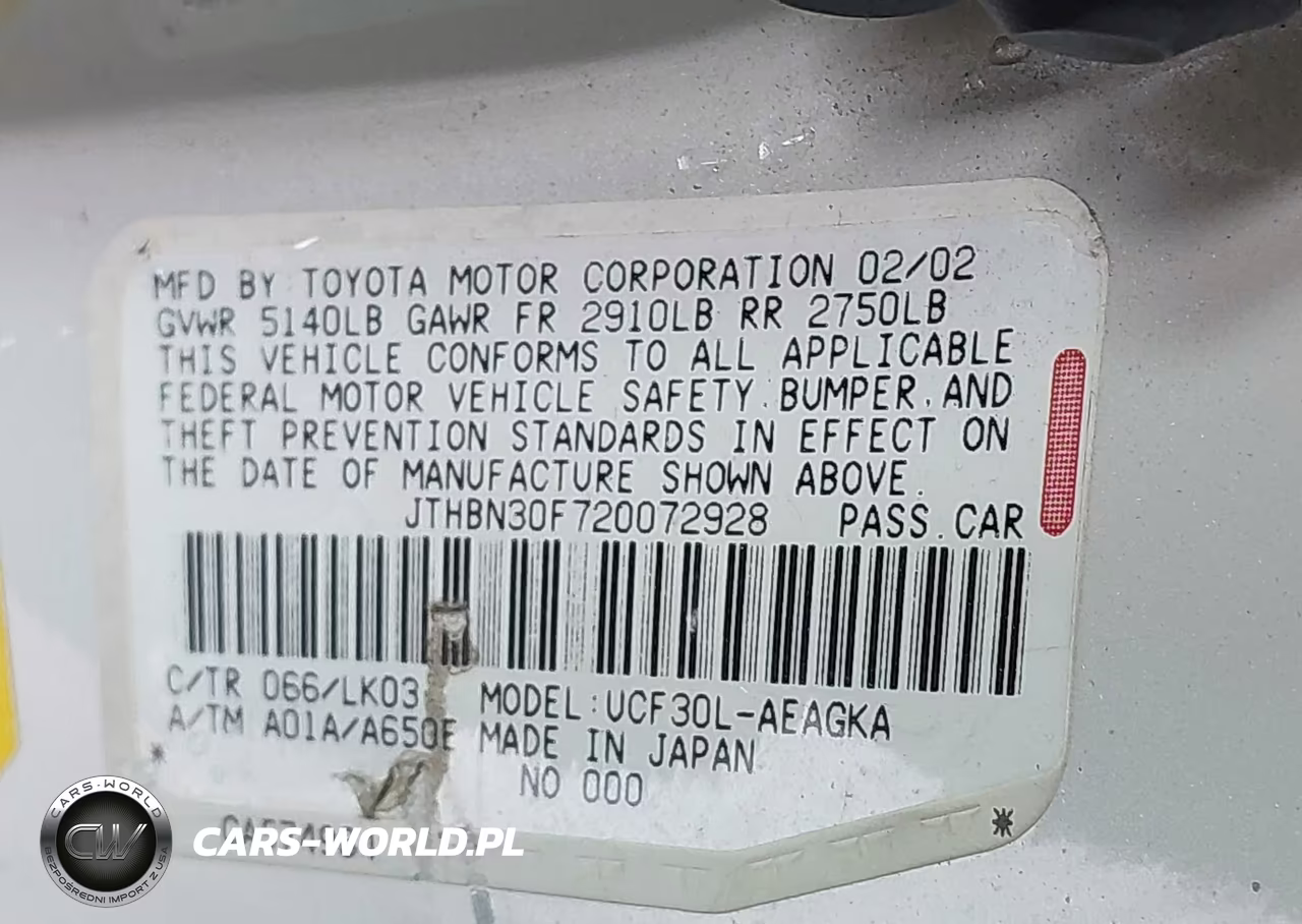 2002 Lexus Ls 430 VIN:JTHBN30F720072928 - 9