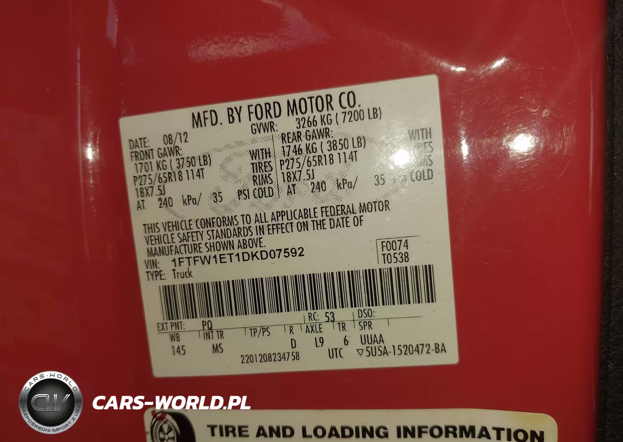 2013 Ford F-150 Xlt VIN:1FTFW1ET1DKD07592 - 9