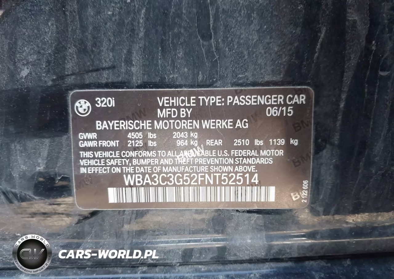 2015 BMW 320I xDrive VIN:WBA3C3G52FNT52514 - 9