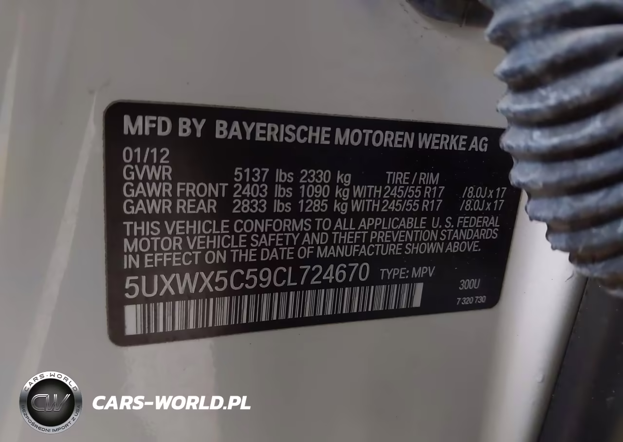 2012 BMW X3 xDrive28I VIN:5UXWX5C59CL724670 - 9
