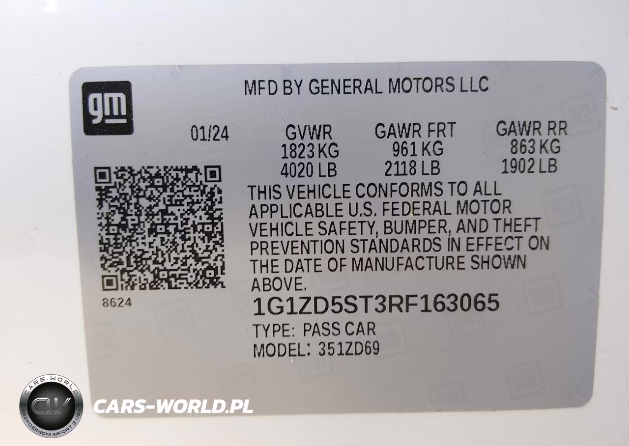 2024 Chevrolet Malibu Fwd 1Lt VIN:1G1ZD5ST3RF163065 - 9