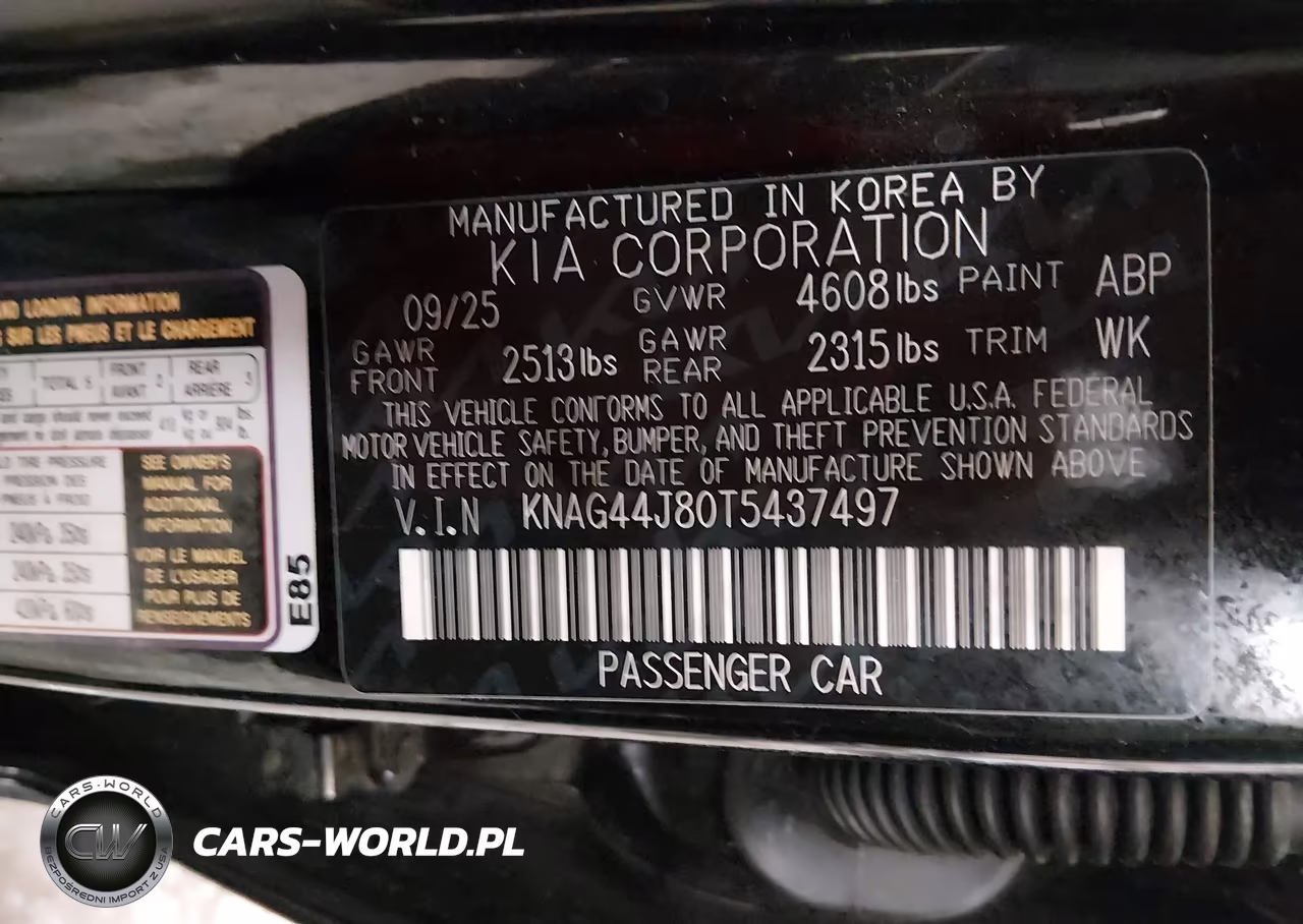 2026 Kia K5 Gt VIN:KNAG44J80T5437497 - 9
