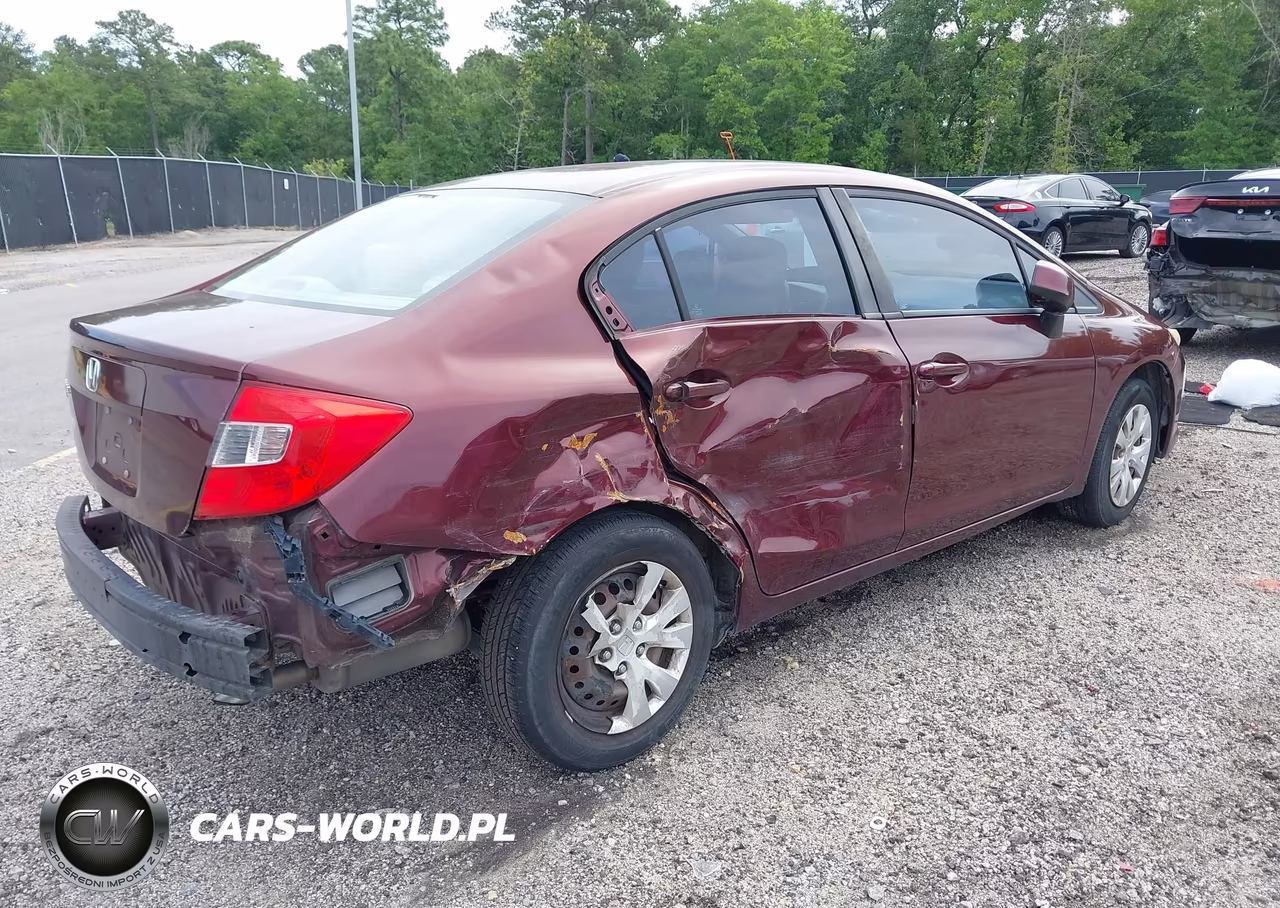 2012 Honda Civic Lx VIN:19XFB2F56CE057947 - 4