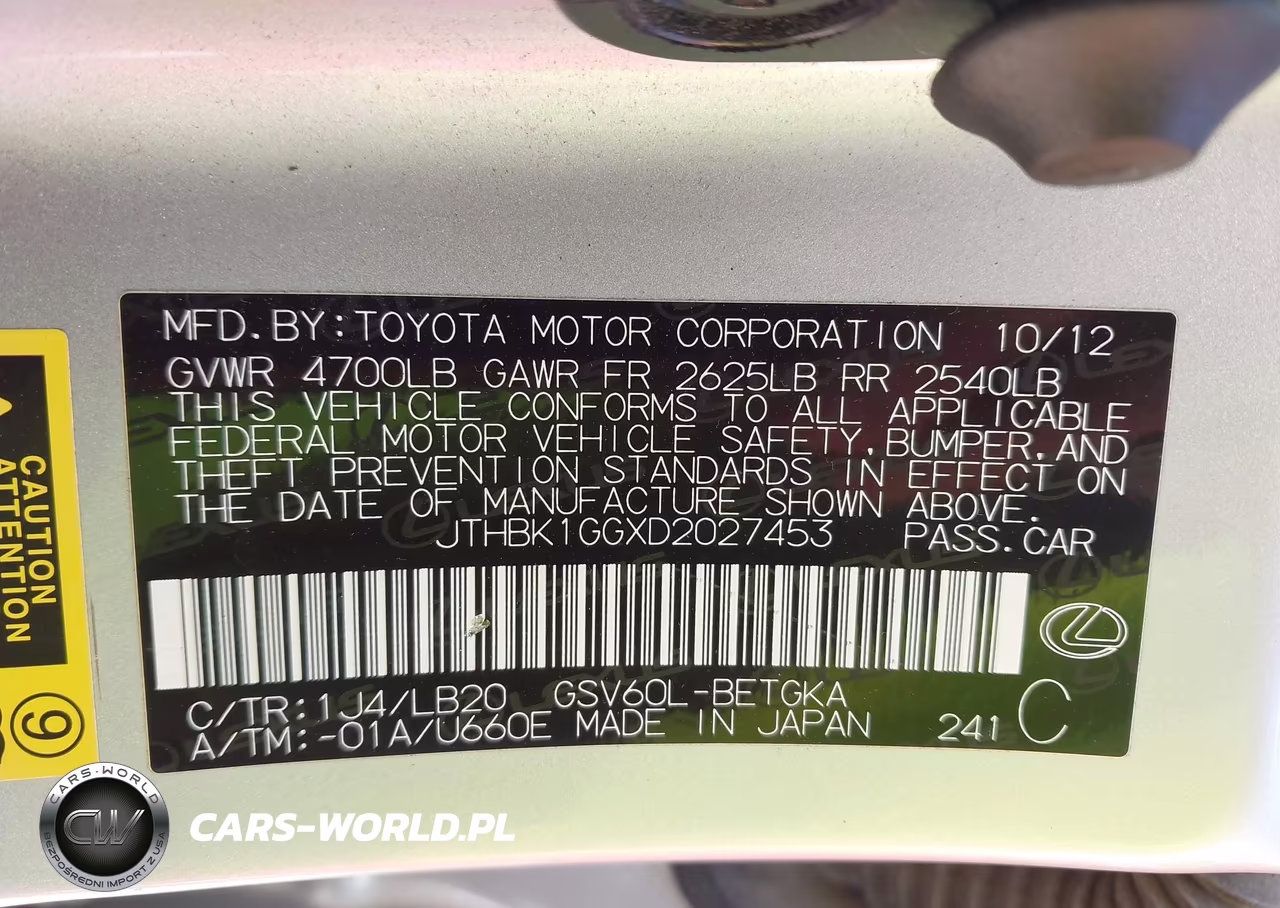 2013 Lexus Es 350 VIN:JTHBK1GGXD2027453 - 9