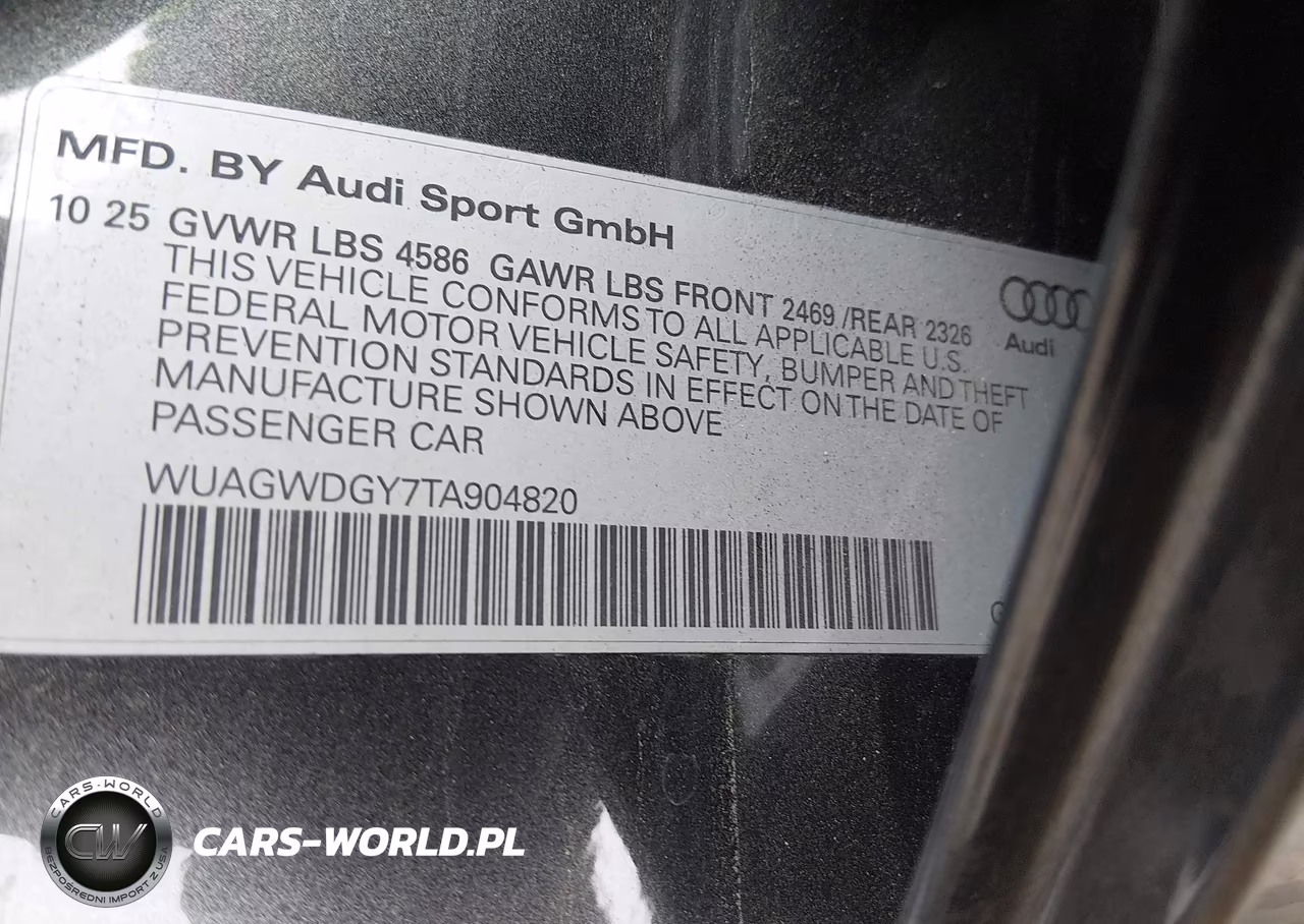 2026 Audi Rs 3 Tfsi Quattro S Tronic VIN:WUAGWDGY7TA904820 - 9