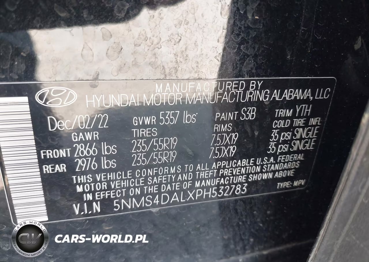 2023 Hyundai Santa Fe Limited VIN:5NMS4DALXPH532783 - 9