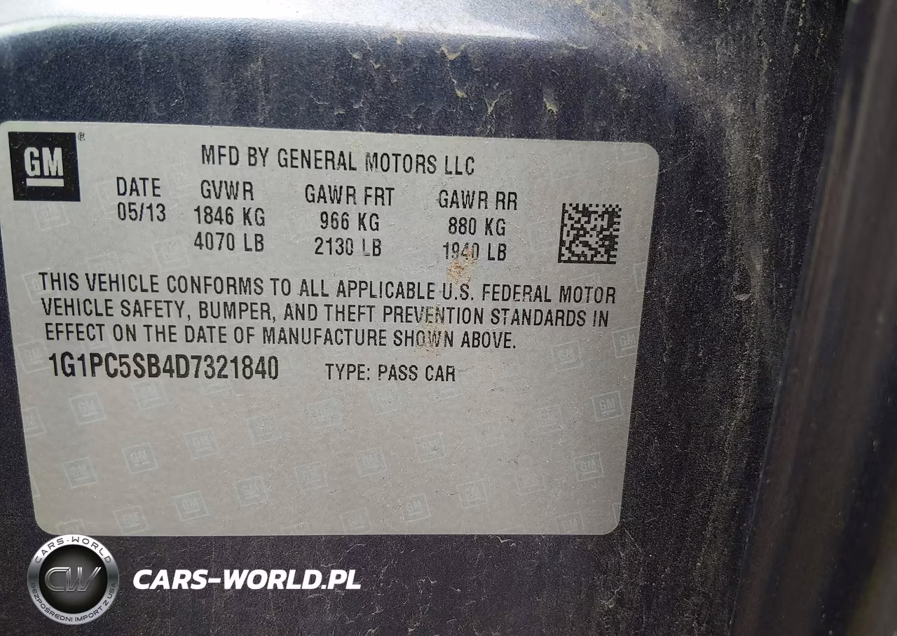 2013 Chevrolet Cruze 1Lt Auto VIN:1G1PC5SB4D7321840 - 9