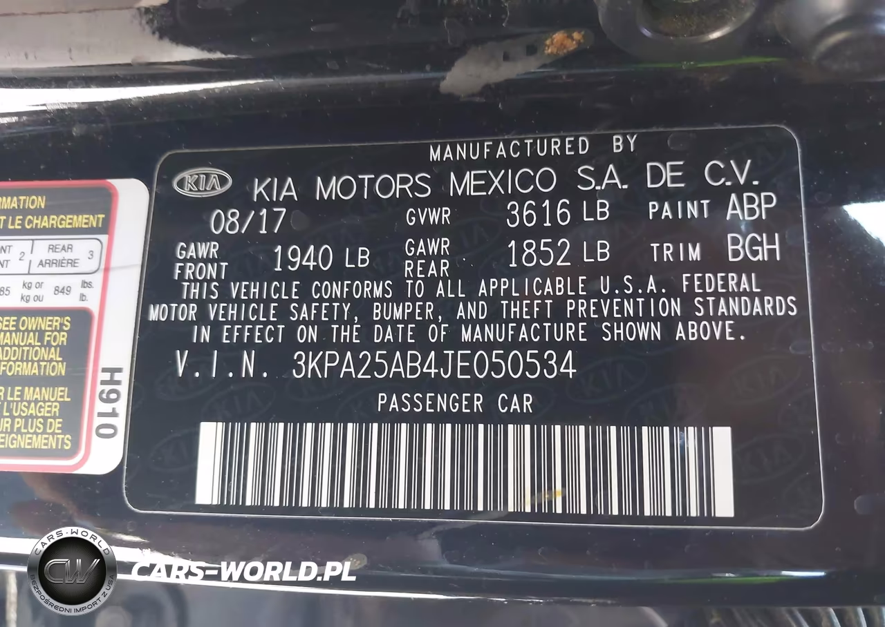 2018 Kia Rio Lx VIN:3KPA25AB4JE050534 - 9