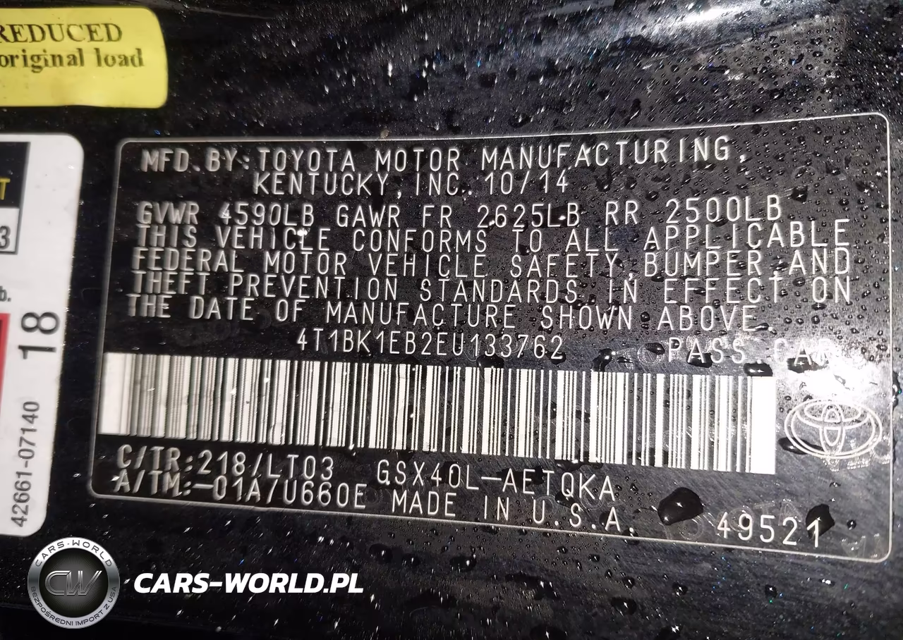 2014 Toyota Avalon Xle Touring VIN:4T1BK1EB2EU133762 - 9