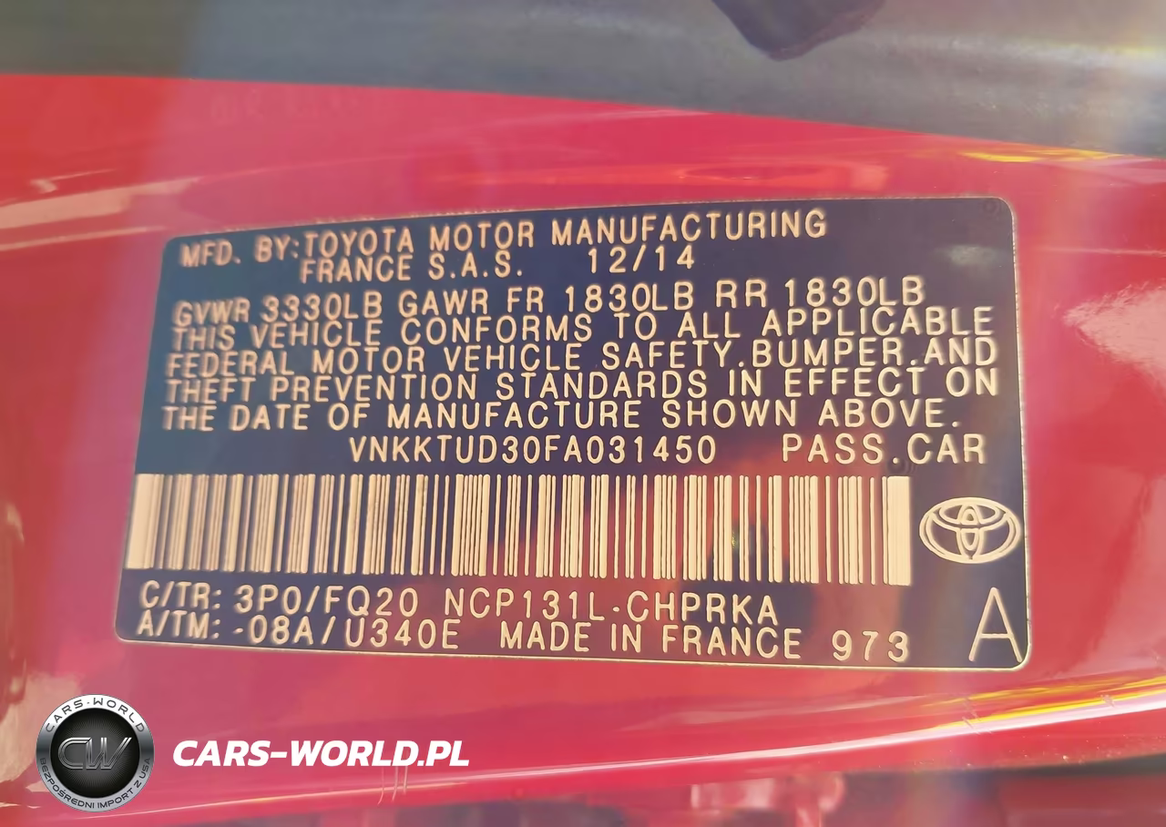 2015 Toyota Yaris L VIN:VNKKTUD30FA031450 - 9