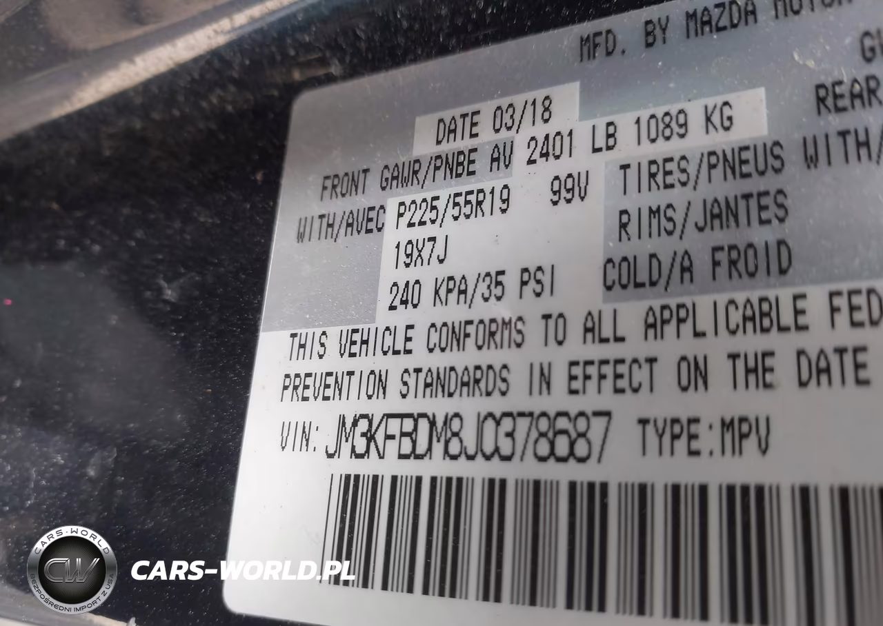 2018 Mazda Cx-5 Grand Touring VIN:JM3KFBDM8J0378687 - 9