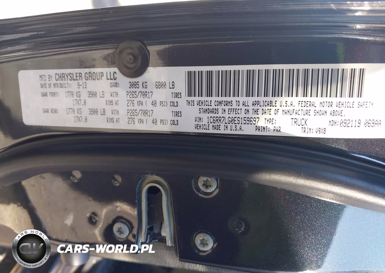 2014 Ram 1500 Slt VIN:1C6RR7LG0ES159697 - 9