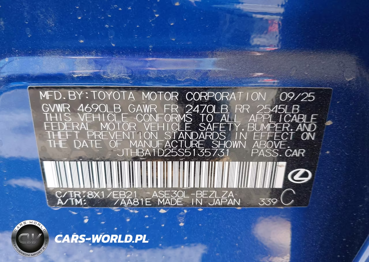 2025 Lexus Is 300 F Sport Design VIN:JTHBA1D25S5135731 - 9