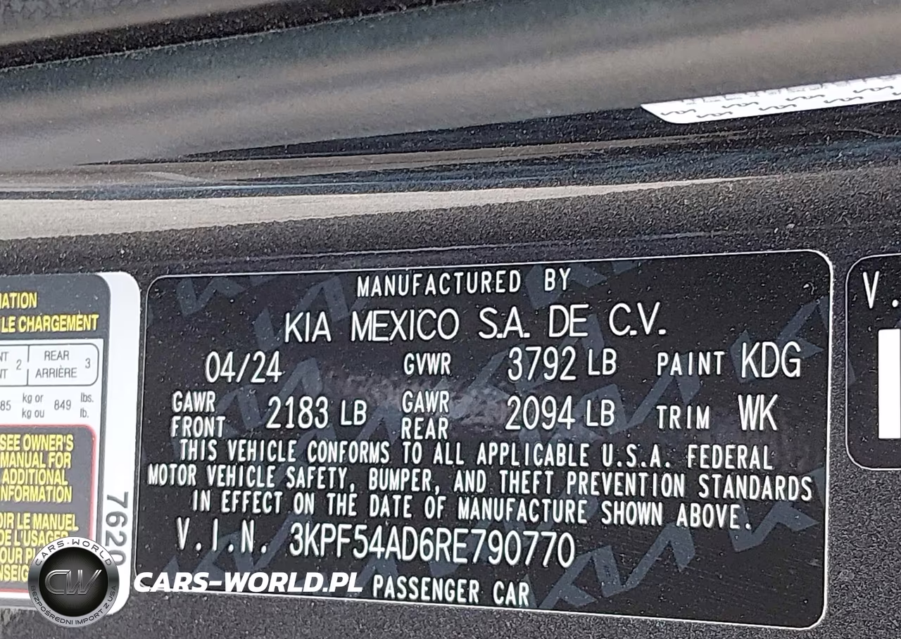 2024 Kia Forte Gt-Line VIN:3KPF54AD6RE790770 - 9