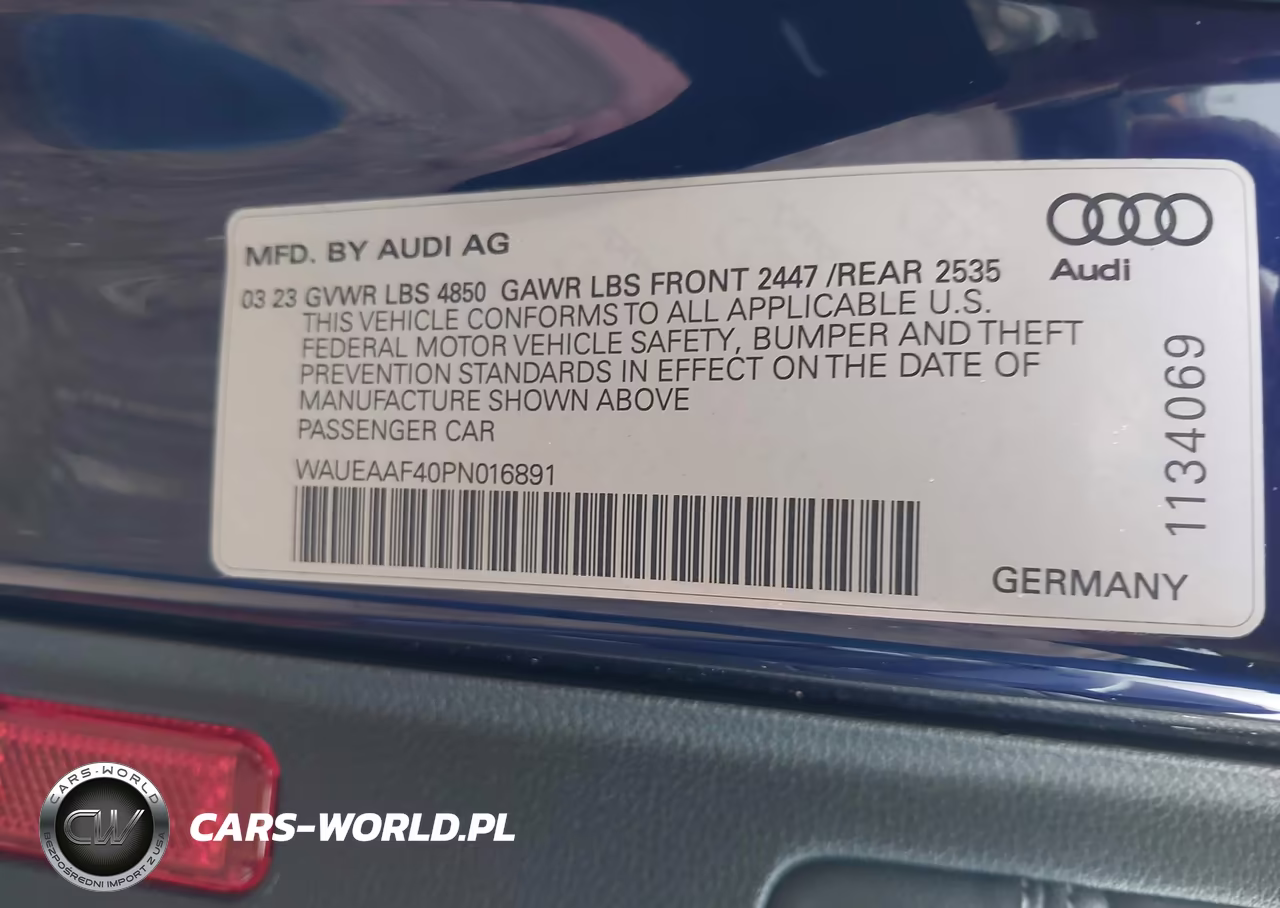 2023 Audi A4 Premium Plus 45 Tfsi S Line Quattro S Tronic VIN:WAUEAAF40PN016891 - 9
