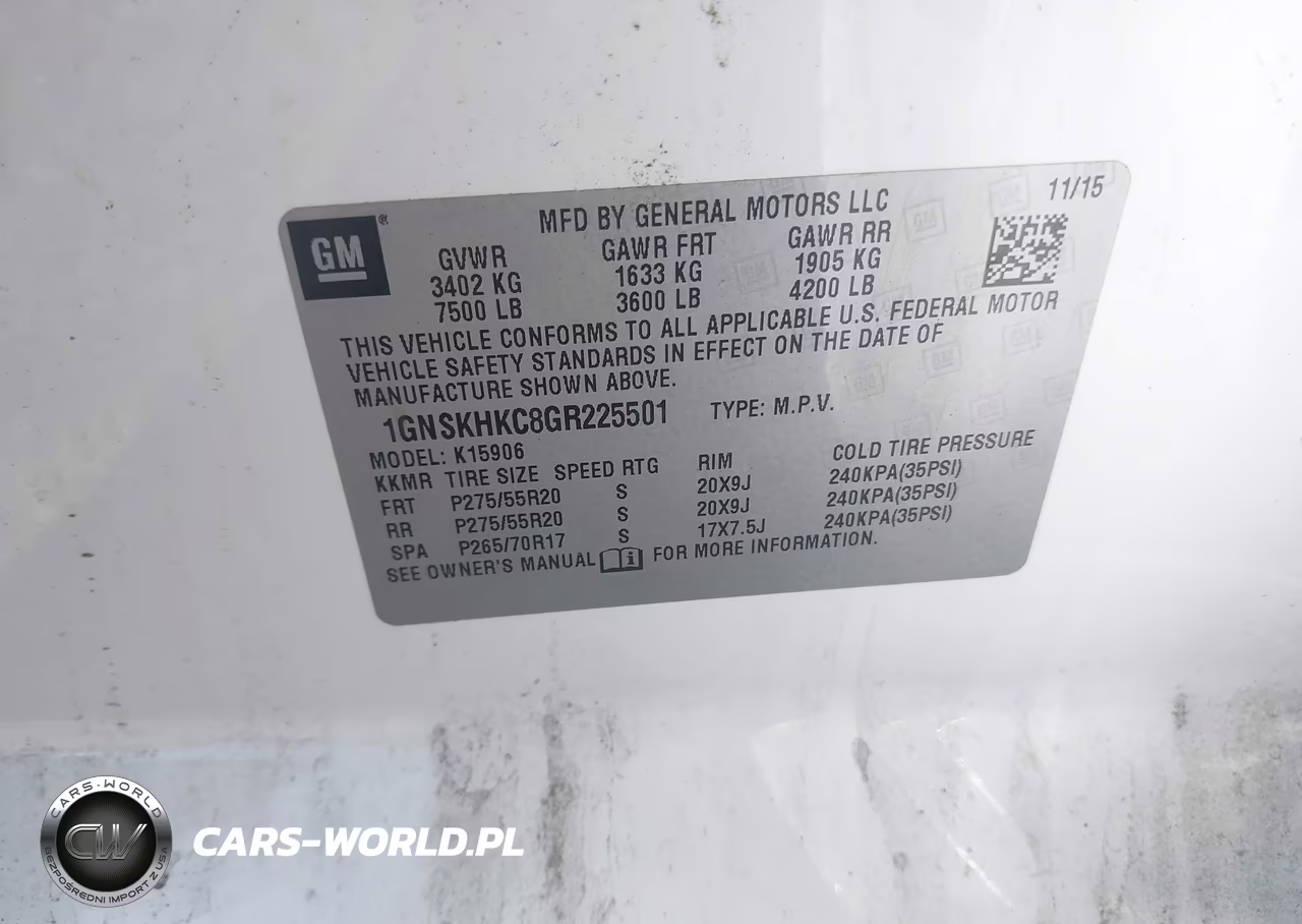 2016 Chevrolet Suburban Lt VIN:1GNSKHKC8GR225501 - 9