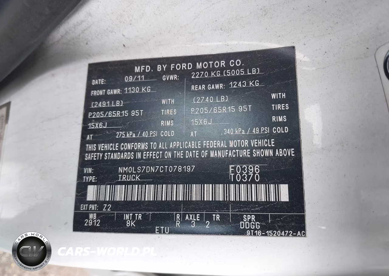 2012 Ford Transit Connect Xlt VIN:NM0LS7DN7CT078197 - 9