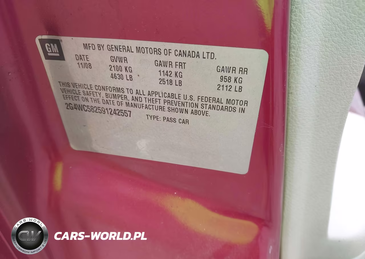 2009 Buick Lacrosse Cx VIN:2G4WC582591242557 - 9