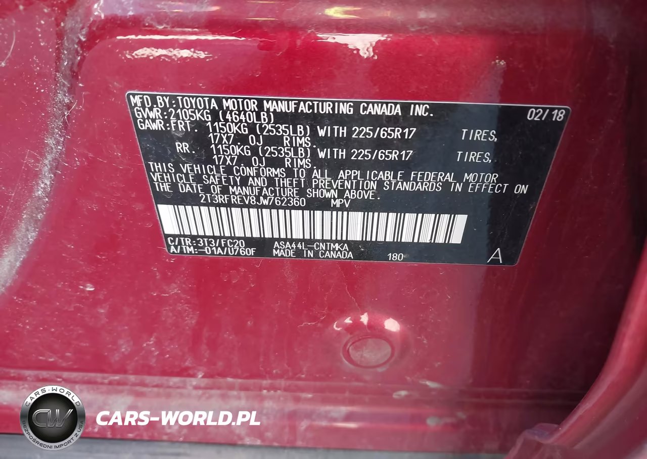 2018 Toyota Rav4 Xle VIN:2T3RFREV8JW762360 - 9