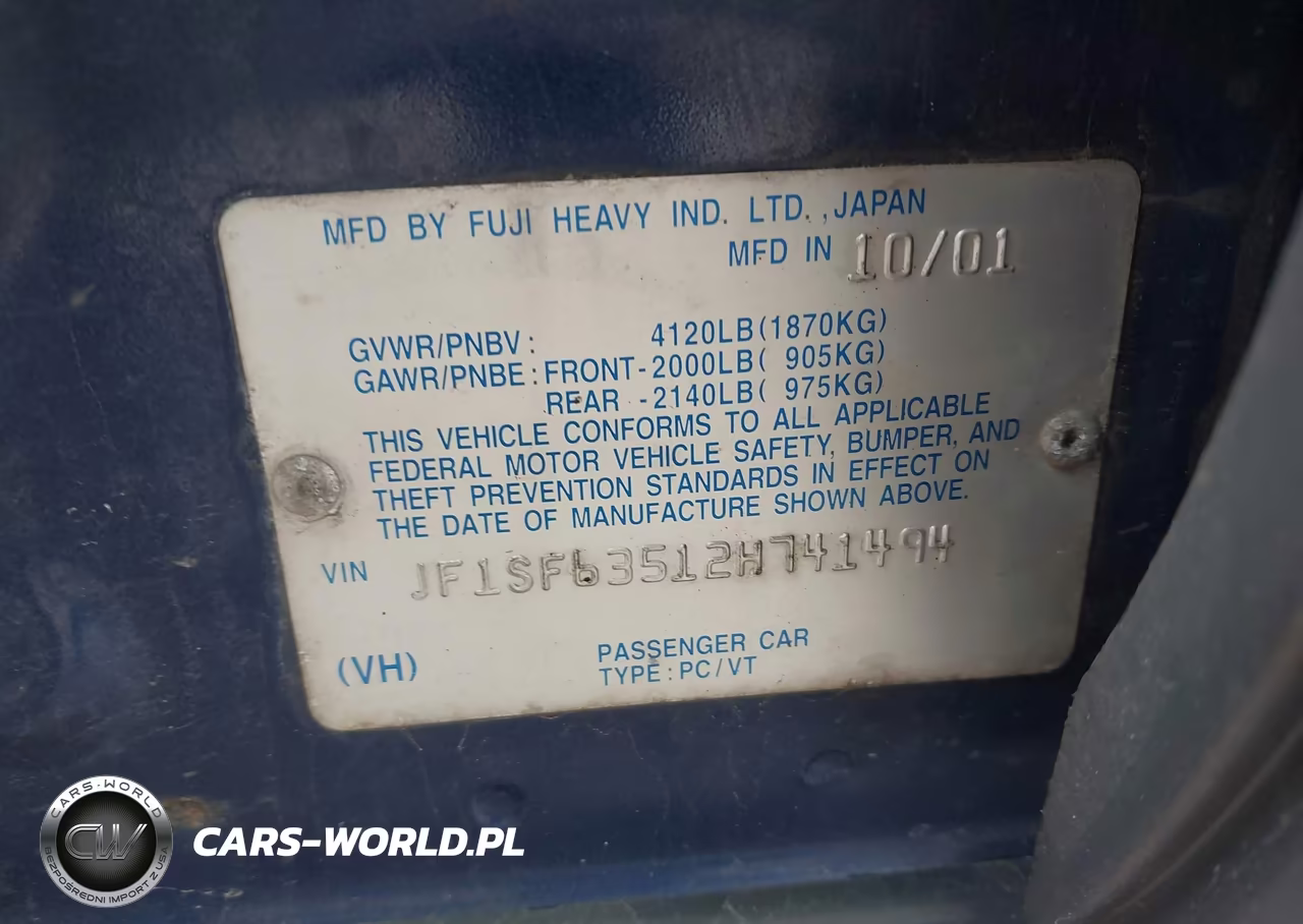 2002 Subaru Forester L VIN:JF1SF63512H741494 - 9