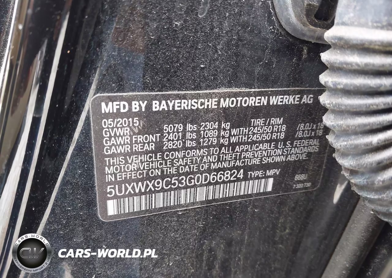 2016 BMW X3 xDrive28I VIN:5UXWX9C53G0D66824 - 9