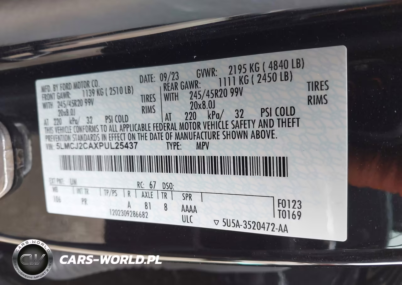 2023 Lincoln Corsair Reserve VIN:5LMCJ2CAXPUL25437 - 9