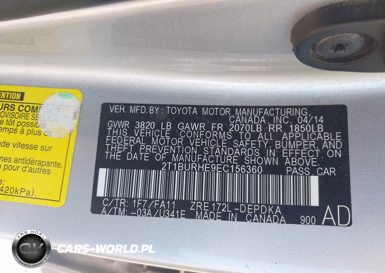 2014 Toyota Corolla L VIN:2T1BURHE9EC156360 - 9