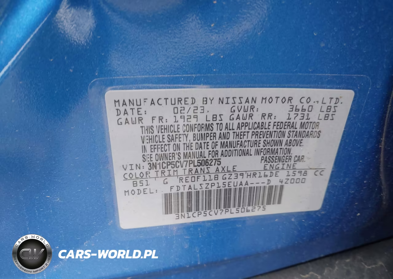 2023 Nissan Kicks Sv Xtronic Cvt VIN:3N1CP5CV7PL506275 - 9