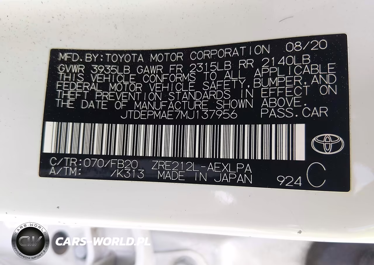 2021 Toyota Corolla Le VIN:JTDEPMAE7MJ137956 - 9