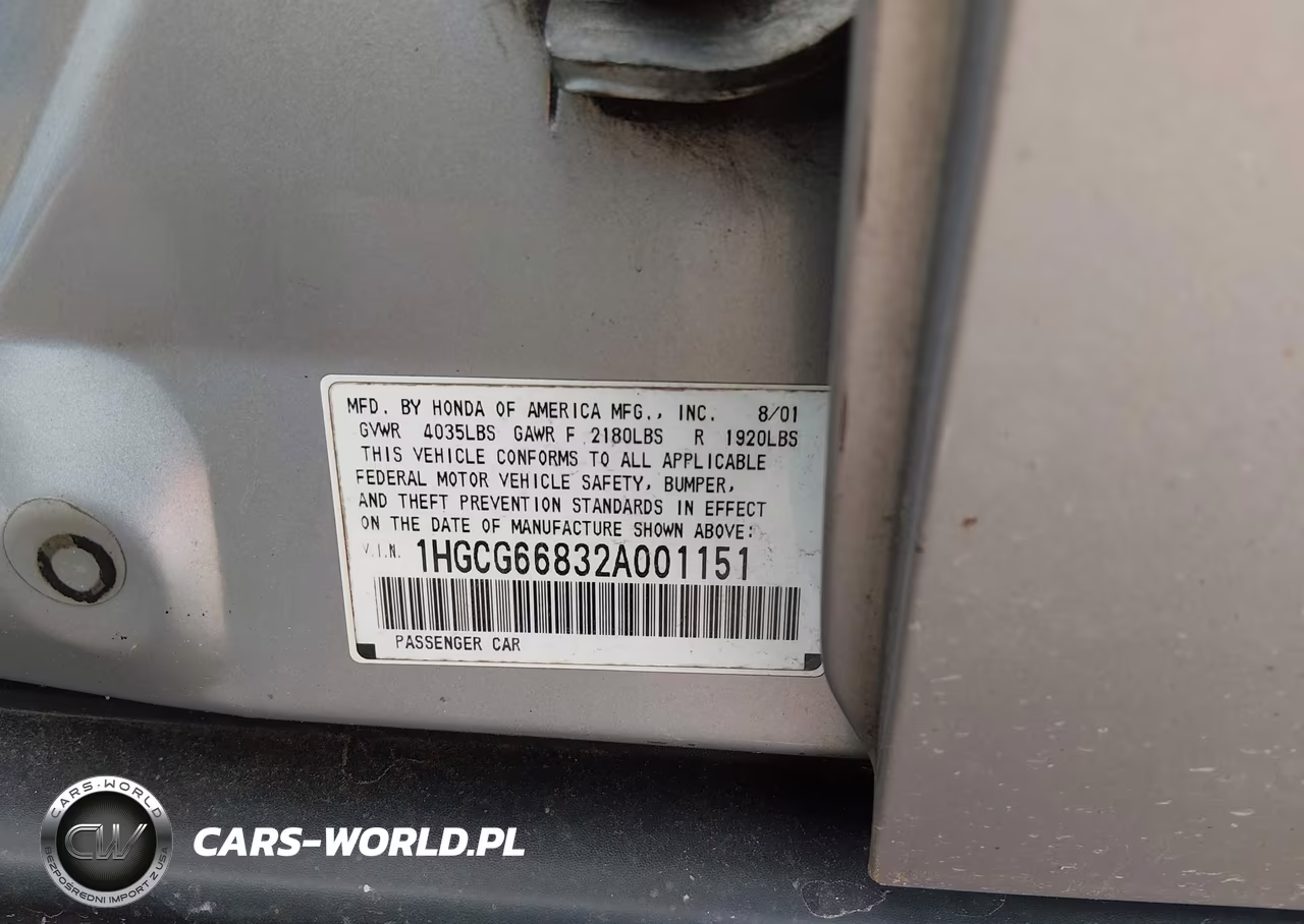 2002 Honda Accord 2.3 Ex-2.3 Se VIN:1HGCG66832A001151 - 9