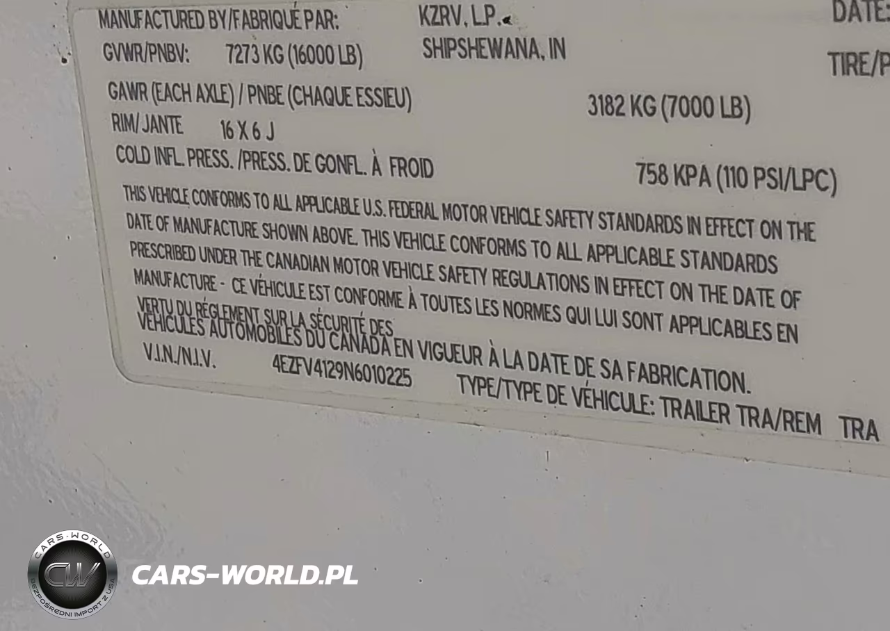 2022 Kz Other VIN:4EZFV4129N6010225 - 9