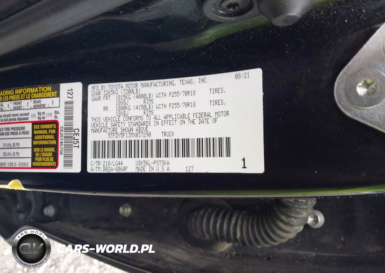 2021 Toyota Tundra Sr5 VIN:5TFDY5F13MX037290 - 9