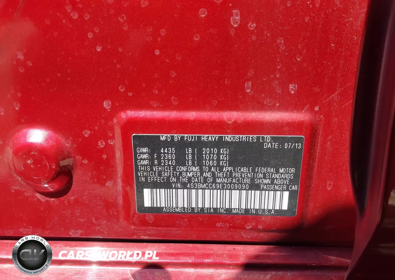2014 Subaru Legacy 2.5I Premium VIN:4S3BMCC69E3009090 - 9