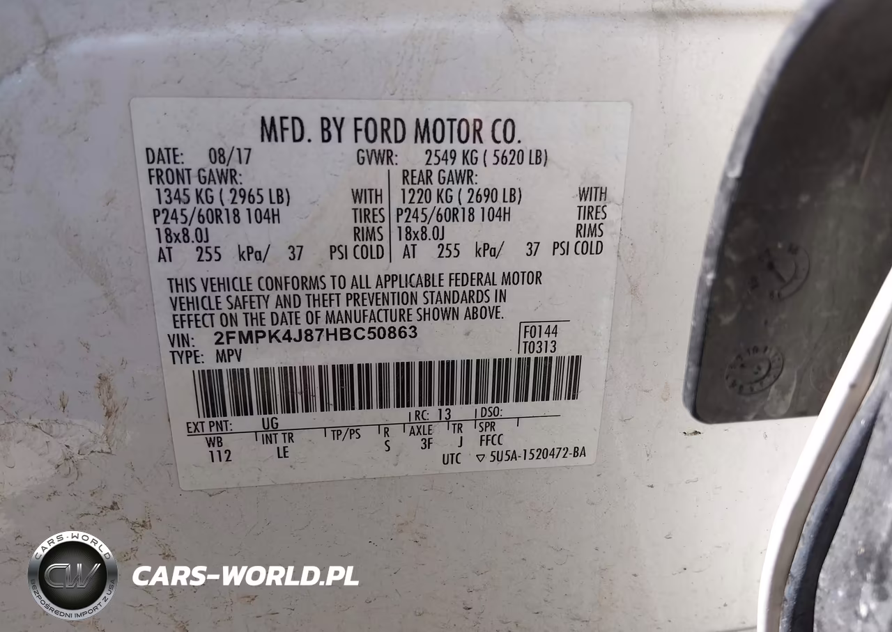 2017 Ford Edge Sel VIN:2FMPK4J87HBC50863 - 9