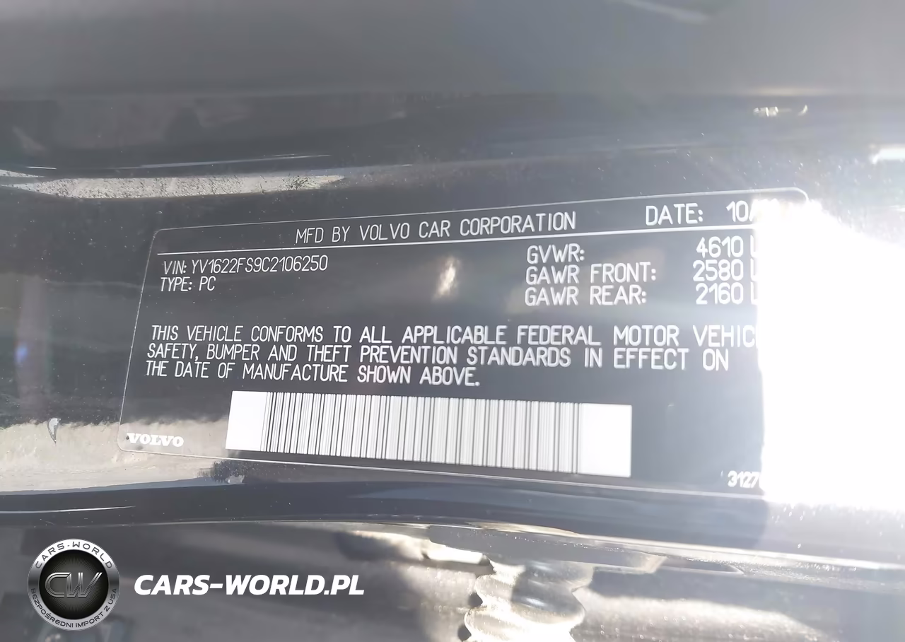 2012 Volvo S60 T5 VIN:YV1622FS9C2106250 - 9