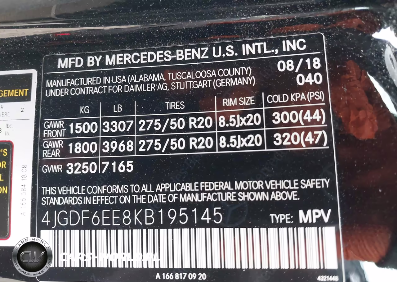 2019 Mercedes-Benz Gls 450 4Matic VIN:4JGDF6EE8KB195145 - 9
