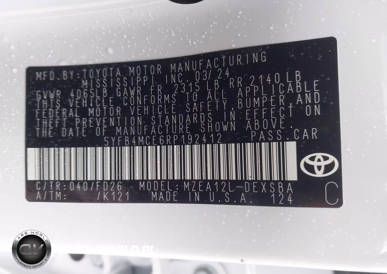 2024 Toyota Corolla Nightshade Edition VIN:5YFB4MCE6RP192412 - 9