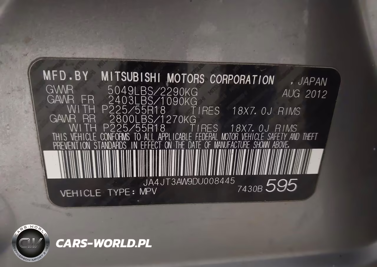 2013 Mitsubishi Outlander Se VIN:JA4JT3AW9DU008445 - 9