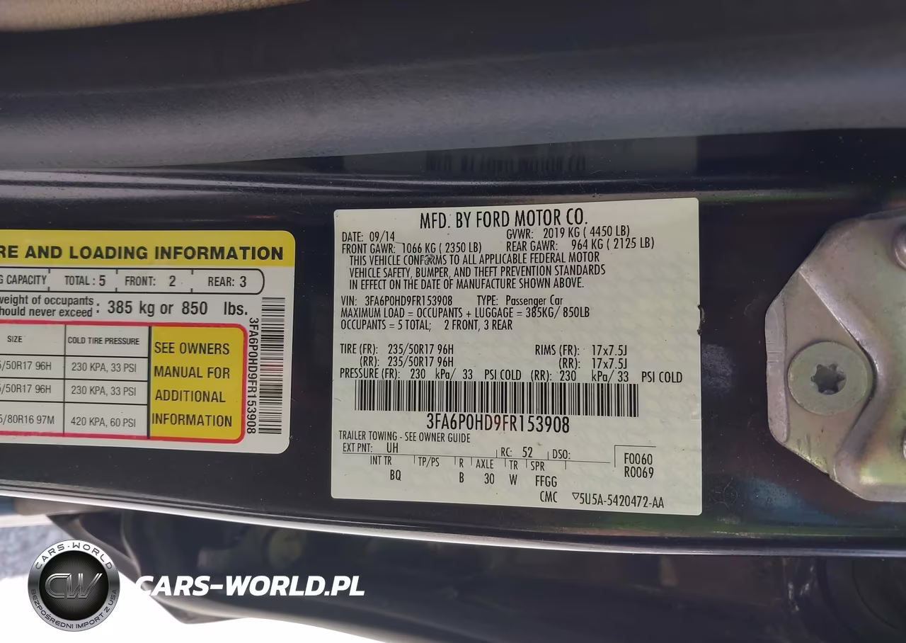 2015 Ford Fusion Se VIN:3FA6P0HD9FR153908 - 9