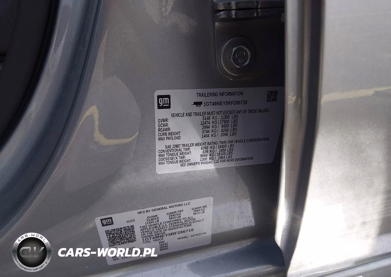 2024 GMC Sierra 2500Hd VIN:1GT49NEY5RF286716 - 9